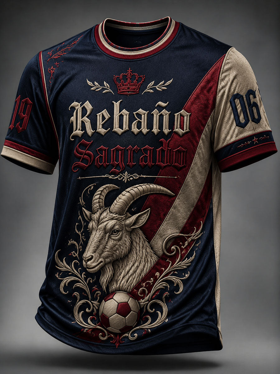 Camiseta casual estampada de fútbol de Guadalajara para hombre