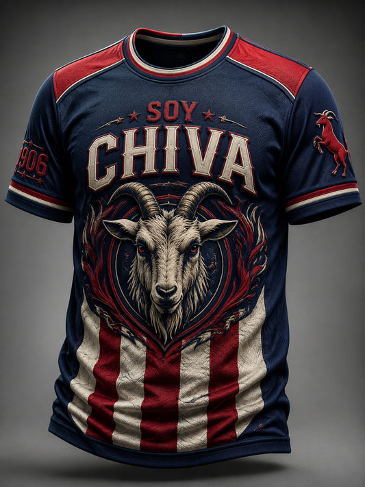 Camiseta casual con estampado Guadalajara Chiva de fútbol para hombre
