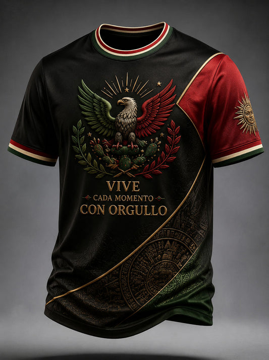 Camiseta casual estampada del Día de la Independencia de México para hombre