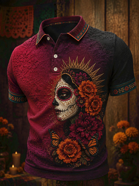 El día de México de los hombres del arte floral muerto imprimió las tapas ocasionales
