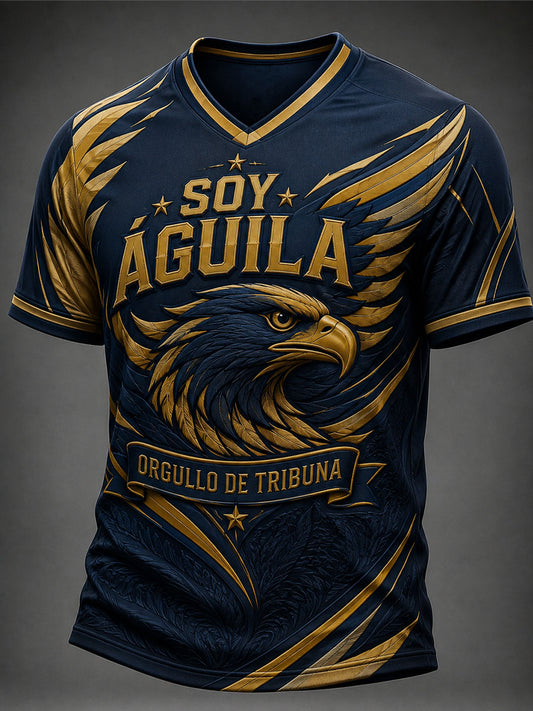 Camiseta casual estampada de fútbol para equipos estadounidenses masculinos