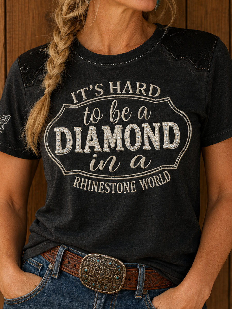 Camiseta estampada para mujer con diseño de amante de la música country y leyenda «Reina del country»