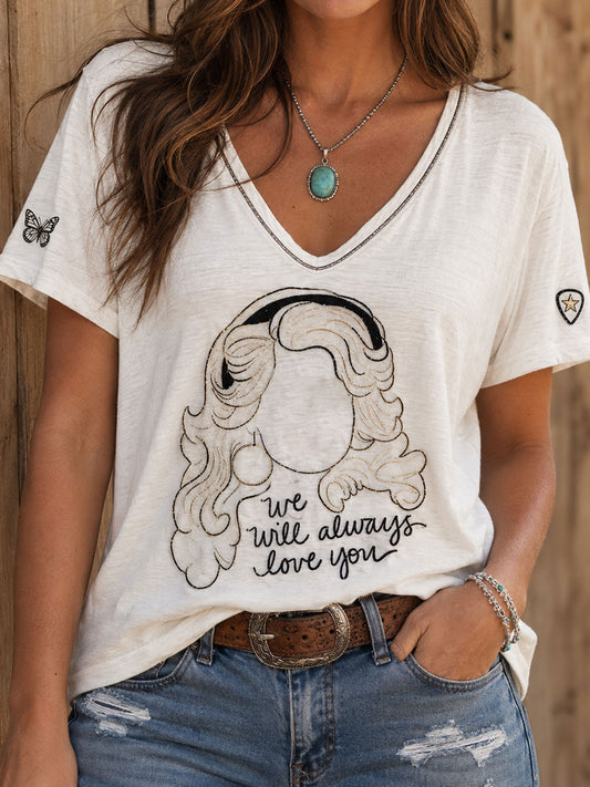 Camiseta estampada para mujer con diseño de amante de la música country y leyenda «Reina del country»