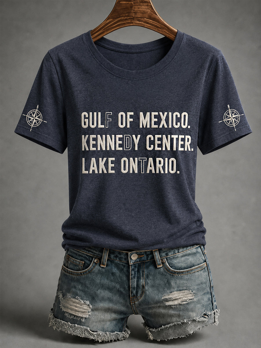 Camiseta Gulf Of Mexico Kennedy Center Lake Print para mujer