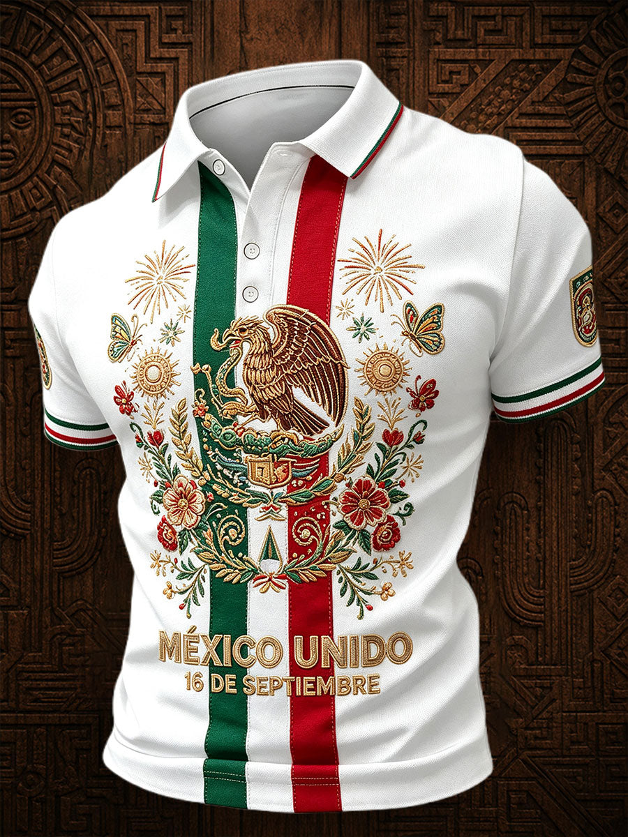 Camisetas casuales con estampado artístico del Día de la Independencia de México de 1810 para hombre