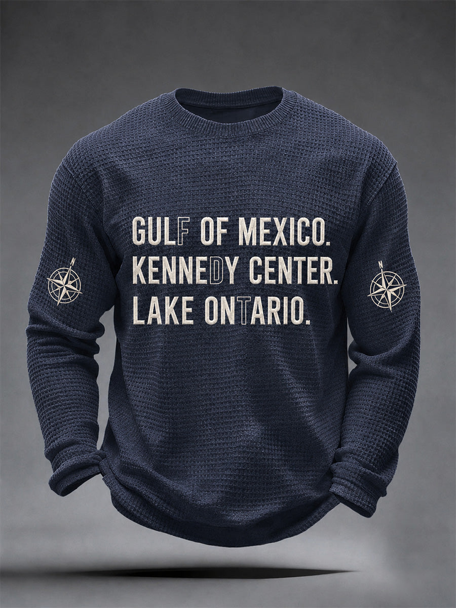 Camiseta de manga larga Lake Ontario Always And Forever Waffle para hombre