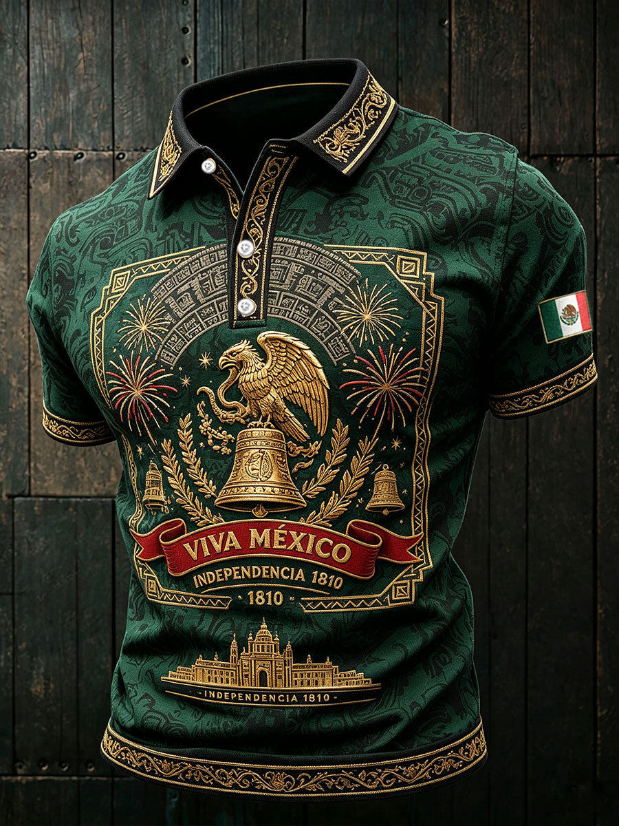 Tops casuales impresos del arte del día de la independencia de México de los hombres
