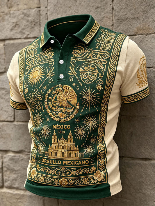Camisetas casuales con estampado artístico del Día de la Independencia de México para hombre