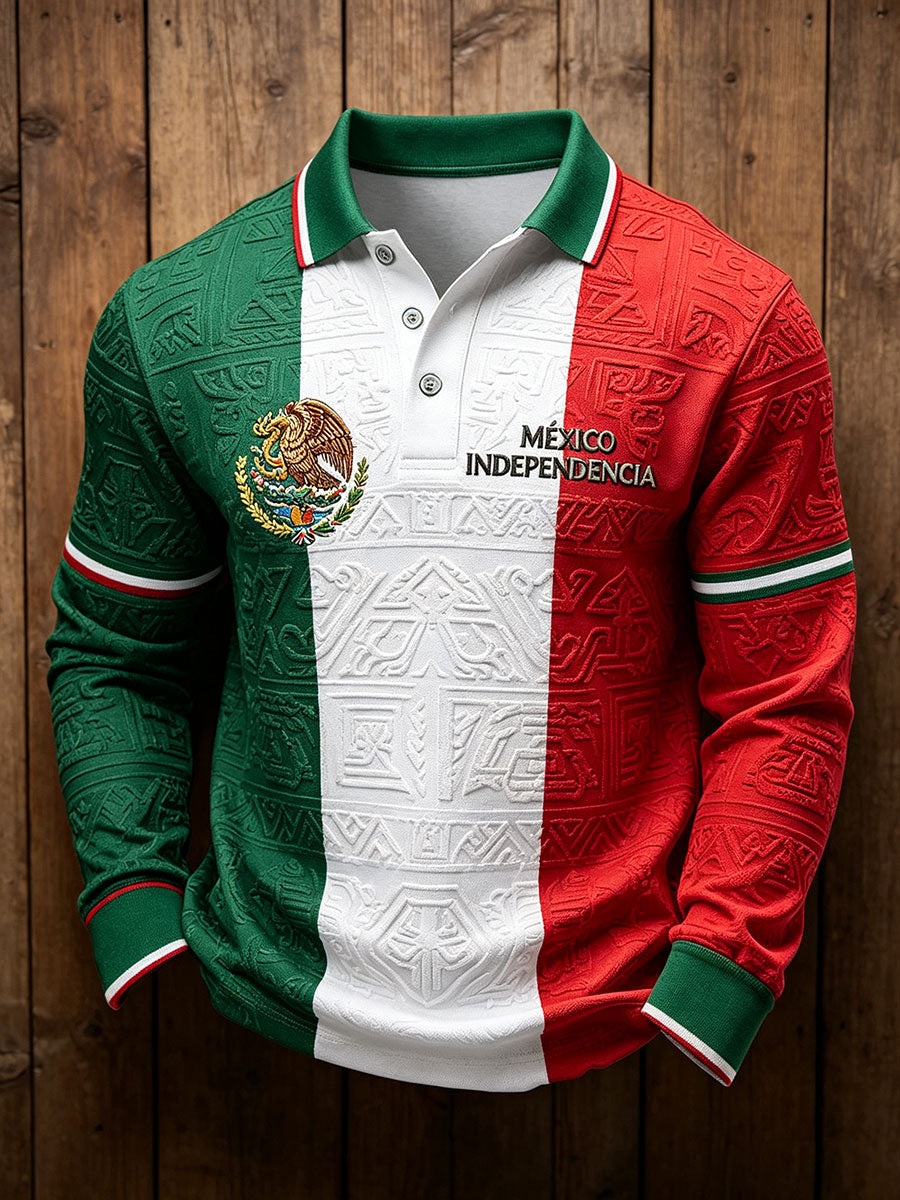 Camisetas casuales con estampado artístico del Día de la Independencia de México para hombre