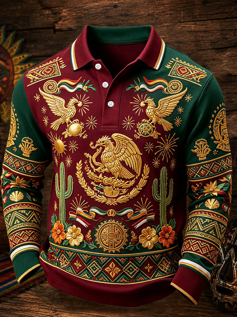 Camisetas casuales con estampado artístico del Día de la Independencia de México para hombre