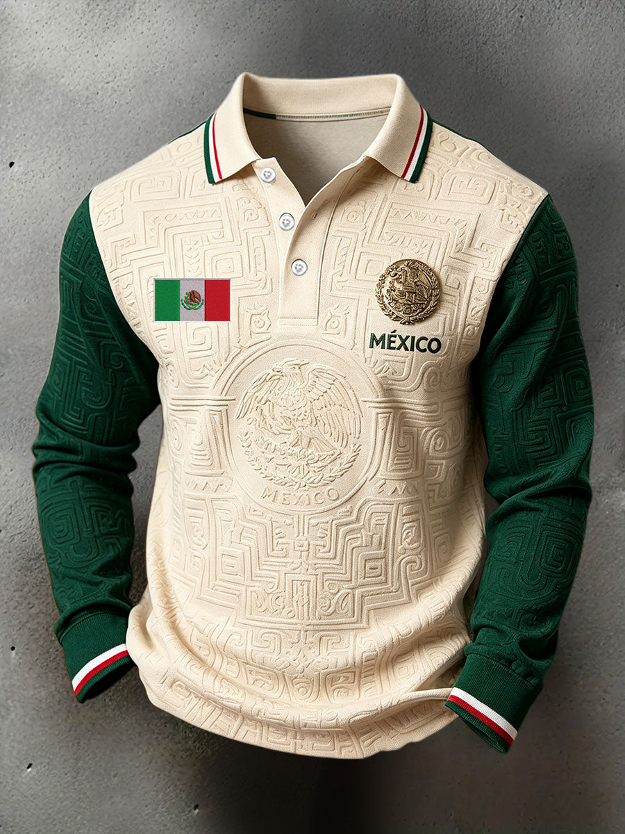 Camisetas casuales con estampado artístico del Día de la Independencia de México para hombre