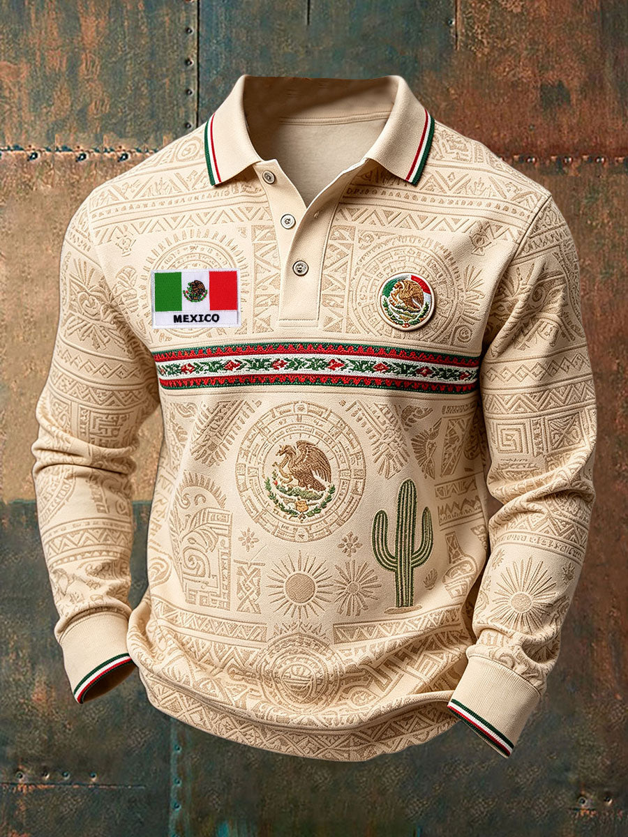Camisetas casuales con estampado artístico del Día de la Independencia de México para hombre