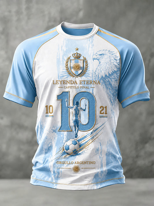 Camiseta de manga corta con raglán gráfico conmemorativo de jubilación de estrella legendaria para hombre