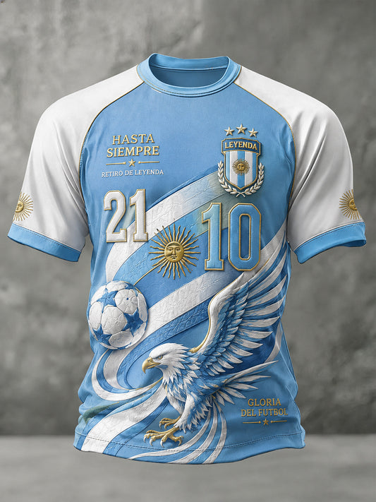 Camiseta de manga corta raglán con estampado conmemorativo del retiro de la leyenda masculina