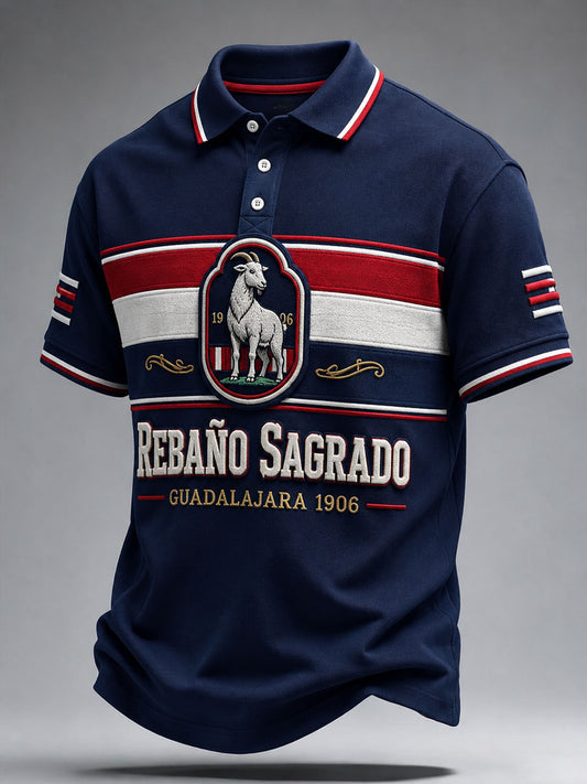 Polo casual impreso de los hombres de fútbol Guadalajara Chiva