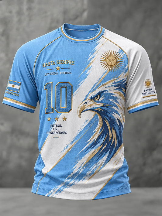 Camiseta de manga corta raglán para hombre con estampado gráfico del jugador legendario