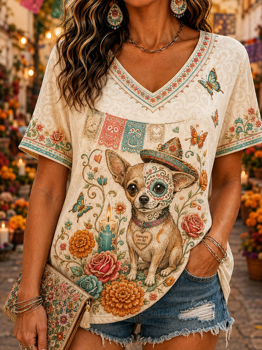 Camiseta de manga corta para mujer