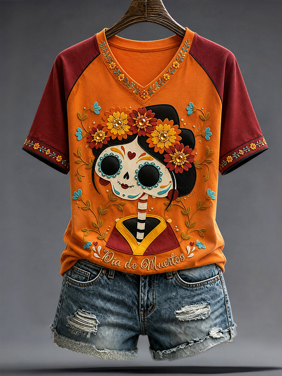 Día de México de las mujeres del arte muerto impreso camiseta