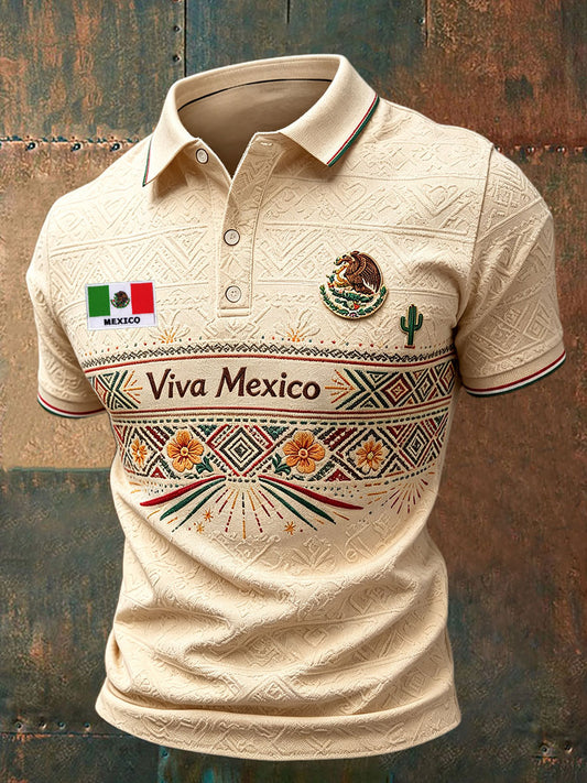 Camisetas casuales con estampado artístico de la bandera mexicana para hombre