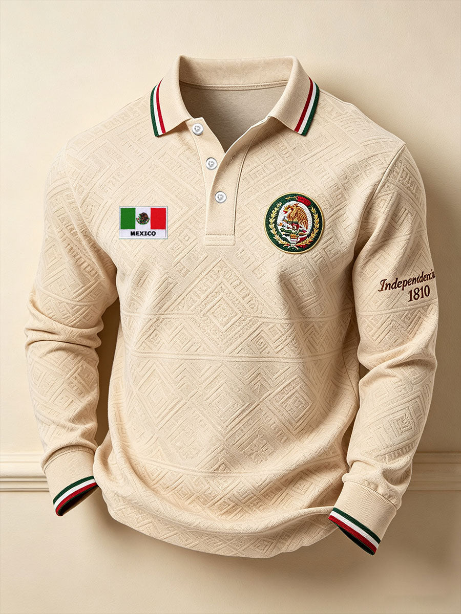 Camisetas casuales con estampado artístico de la bandera del orgullo mexicano para hombre