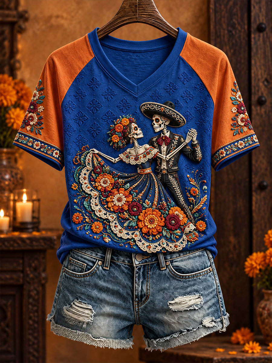 Día de las mujeres del arte floral muerto impreso camiseta