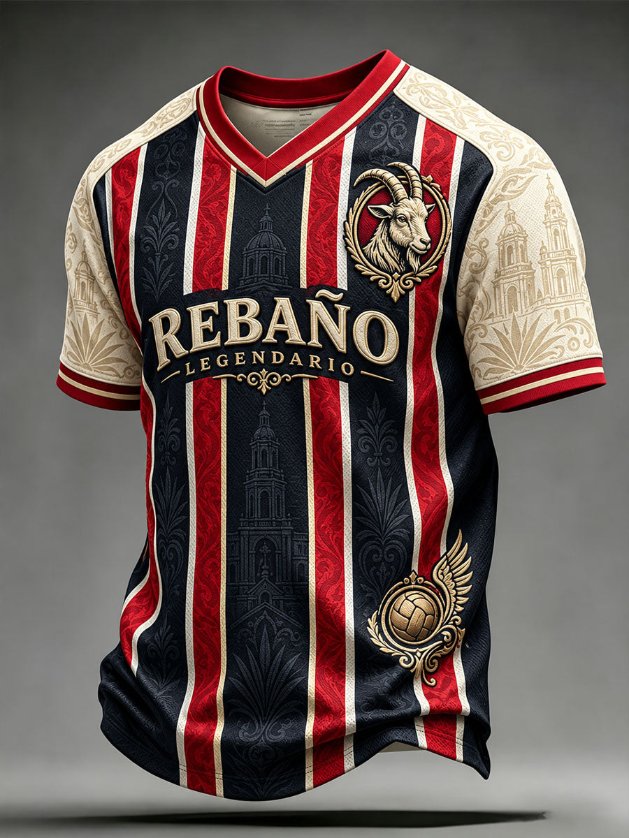 Camiseta casual estampada de fútbol masculino Chivas de Guadalajara