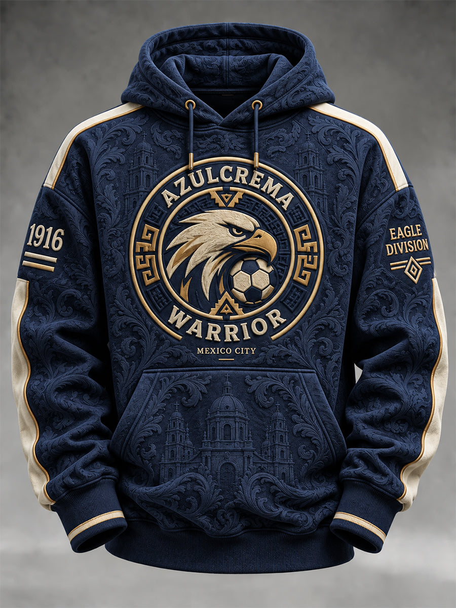 Sudadera casual con capucha estampada del equipo de fútbol masculino del Club América