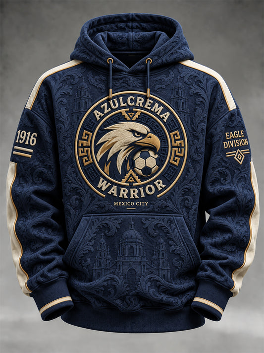 Sudadera casual con capucha estampada del equipo de fútbol masculino del Club América