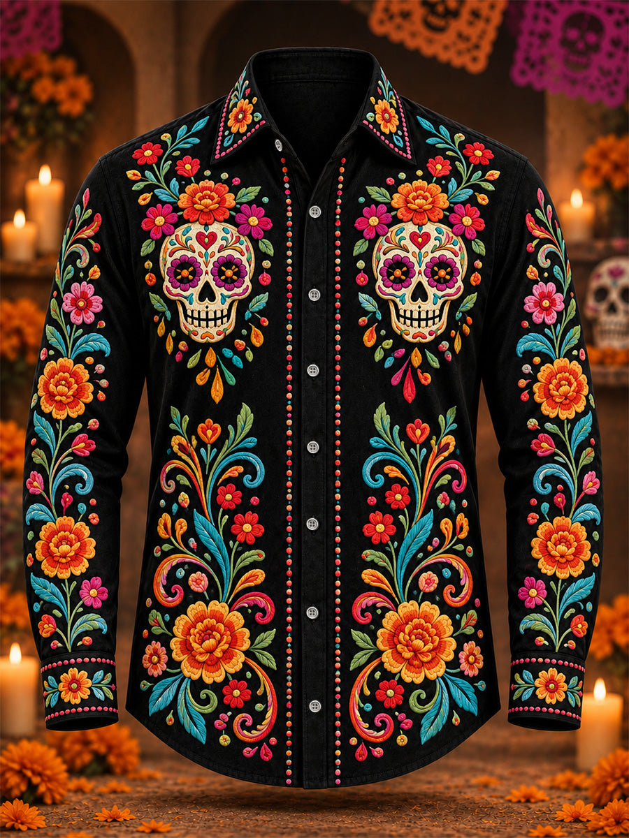 Camisa México Day of The Dead Art Print para hombre