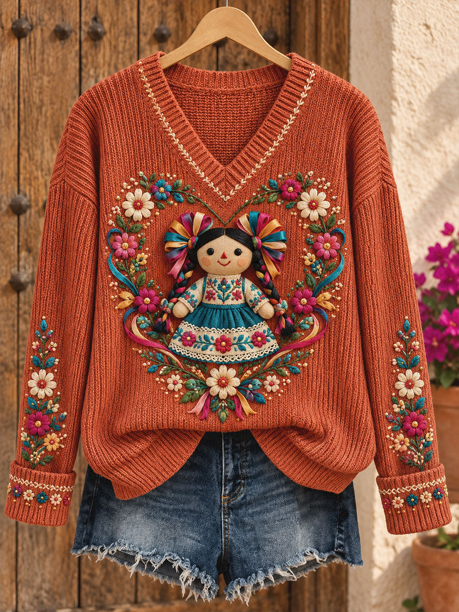 Camisetas estampadas con arte floral mexicano para mujer