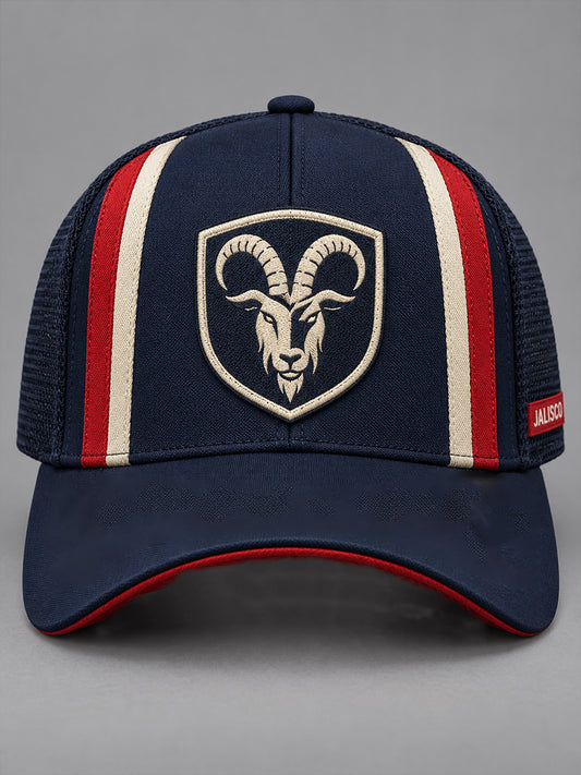 Gorra unisex con estampado artístico de cabra para amantes del fútbol mexicano
