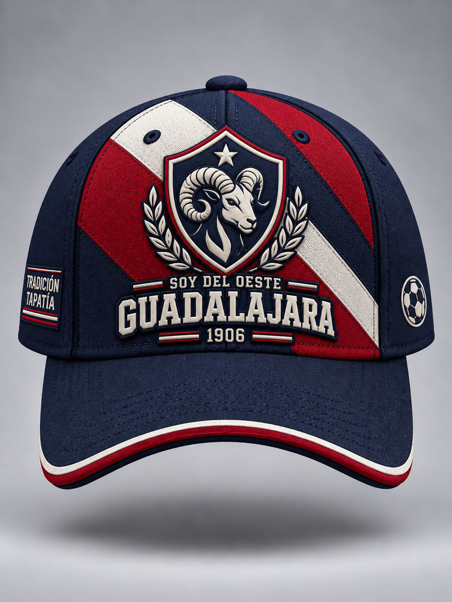 Gorra informal unisex con estampado de fútbol de Guadalajara