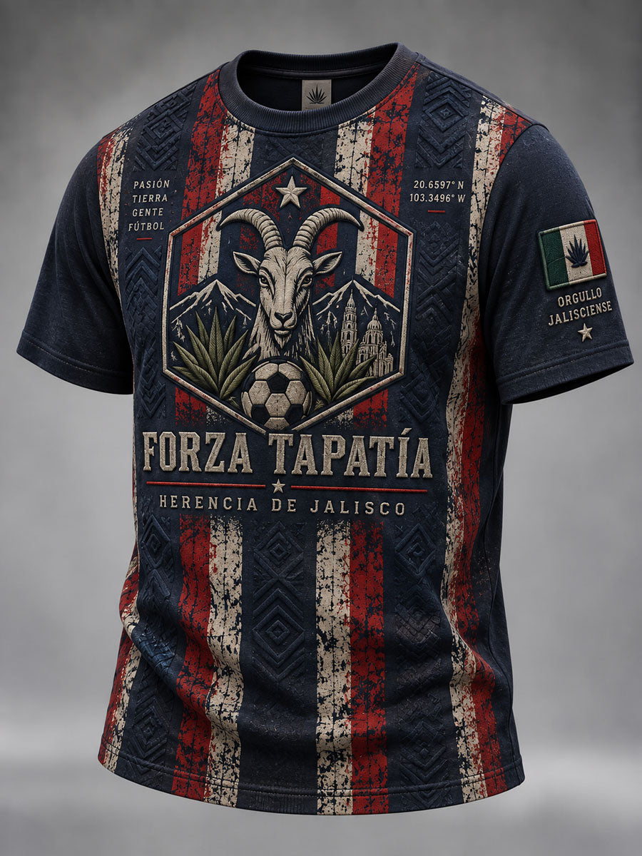 Camiseta casual con estampado de fútbol de Guadalajara para hombre