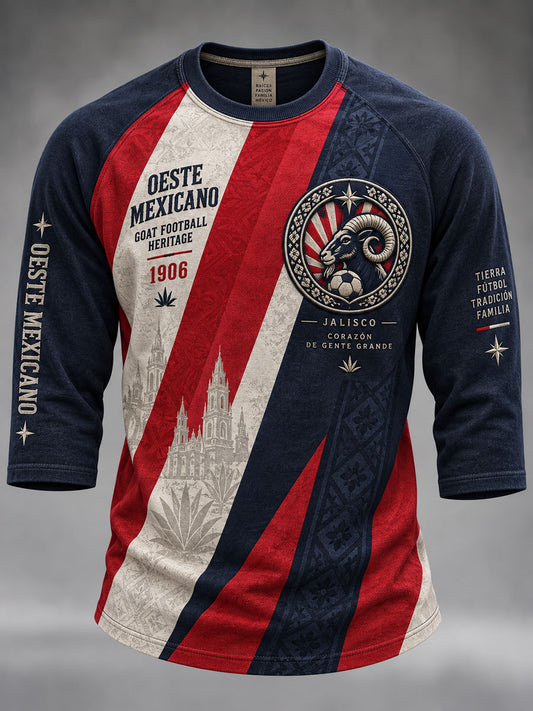 Camiseta casual con estampado de fútbol de Guadalajara para hombre