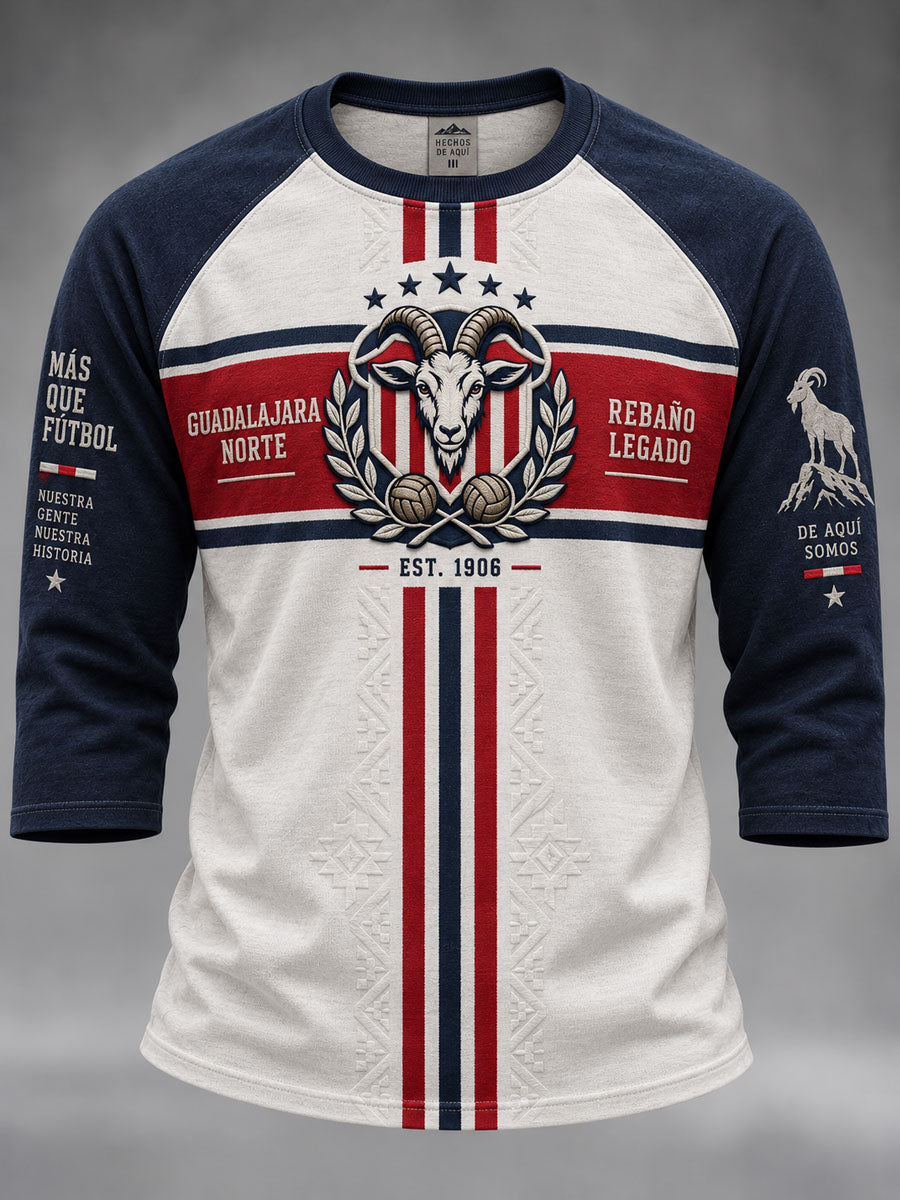Camiseta casual con estampado de fútbol de Guadalajara para hombre