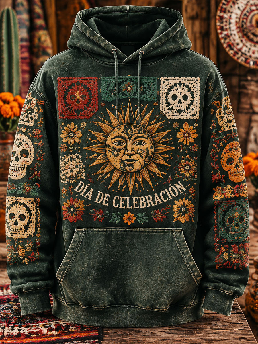 Sudadera con capucha Mexico Paper-Cutting Art Print para hombre