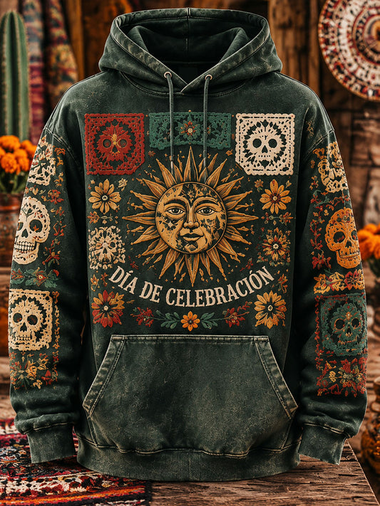Sudadera con capucha Mexico Paper-Cutting Art Print para hombre