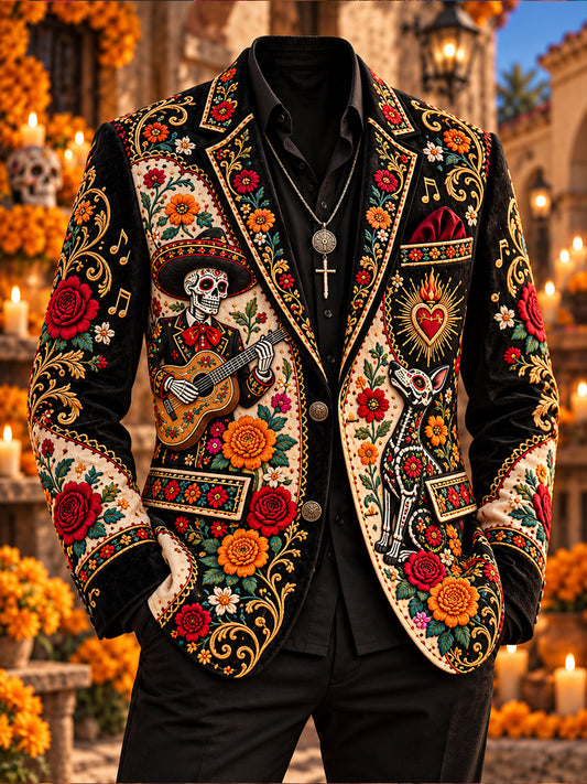 Traje casual de Día de Muertos mexicano para hombre