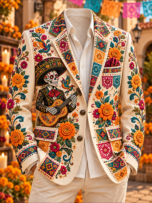 Traje casual para hombre del Día de los Muertos de México