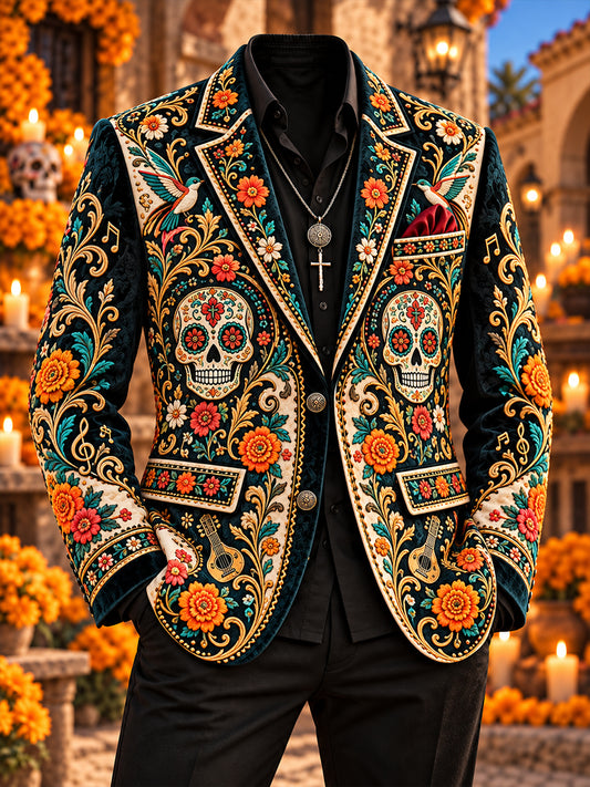 Traje casual para hombre del Día de Muertos de México