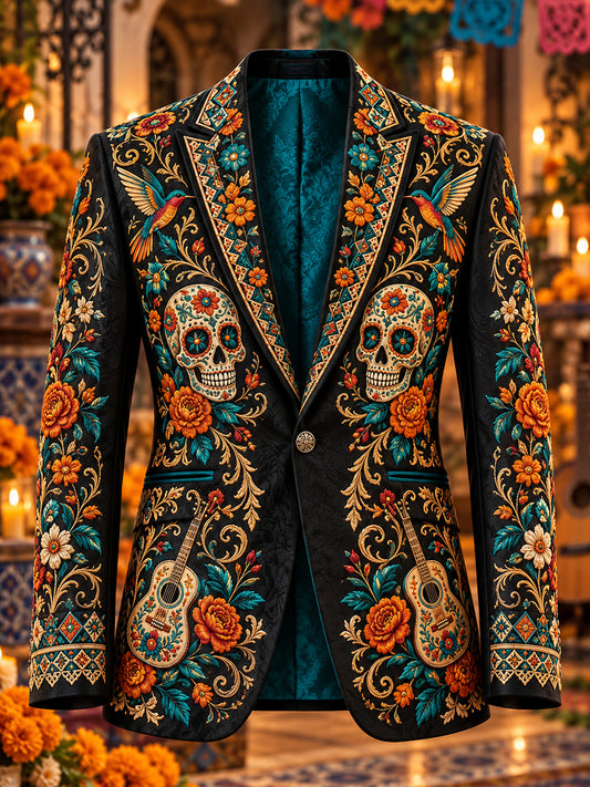 Traje casual de Día de Muertos mexicano para hombre