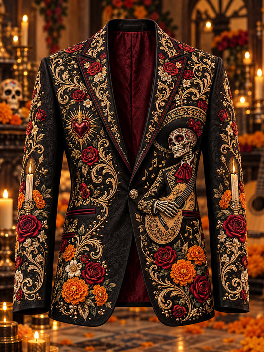 Traje casual de Día de Muertos mexicano para hombre