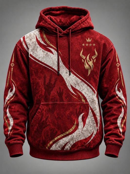 Hombres Toluca Fútbol Impreso Casual Hoodie