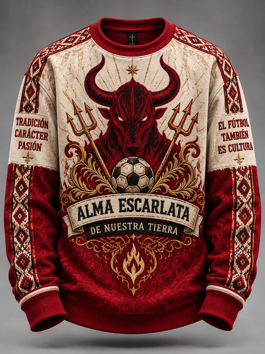 Sudadera casual con estampado de fútbol Toluca para hombre