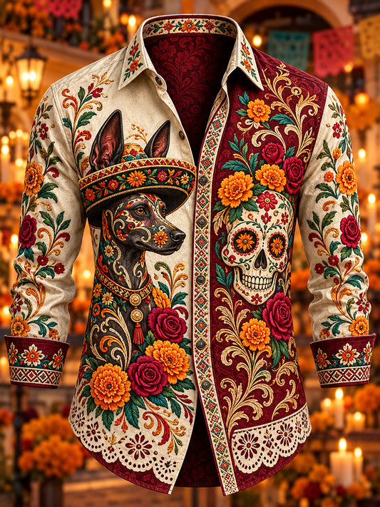 Día de México de los hombres muertos Waffle Shirt