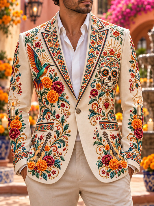Traje casual de Día de Muertos mexicano para hombre