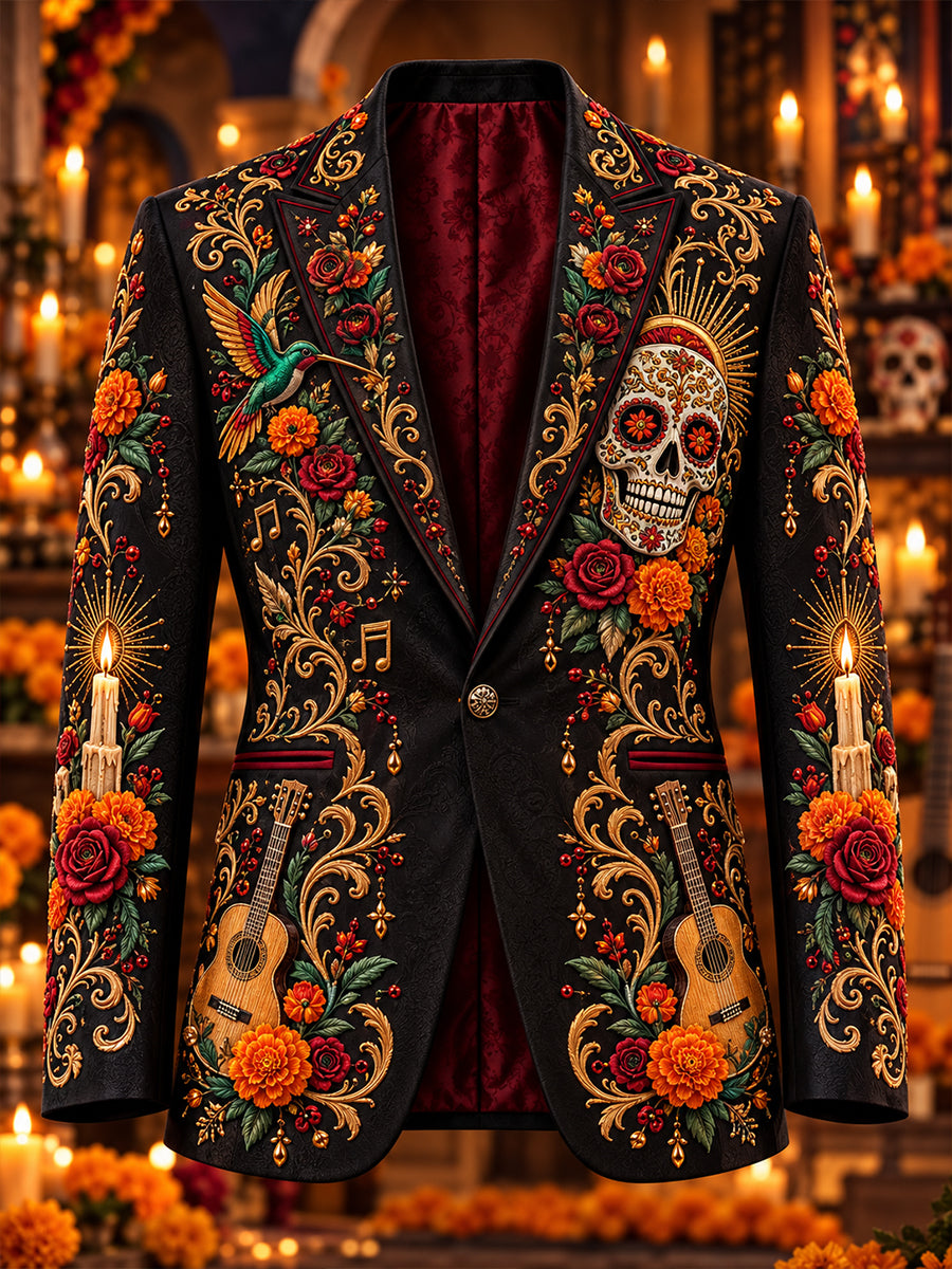 Traje casual de Día de Muertos mexicano para hombre