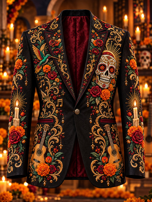 Traje casual de Día de Muertos mexicano para hombre