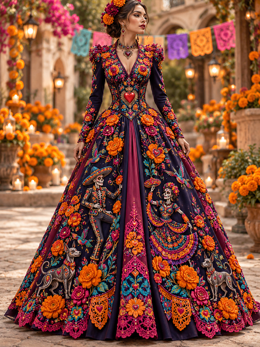 Día de México de los muertos de imitación Cardigan Coat de las mujeres