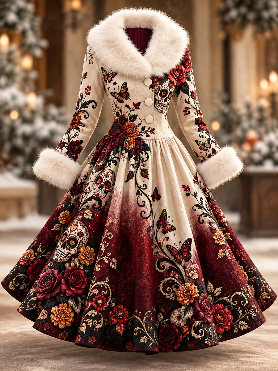 Vestido de mujer para el Día de Muertos de México